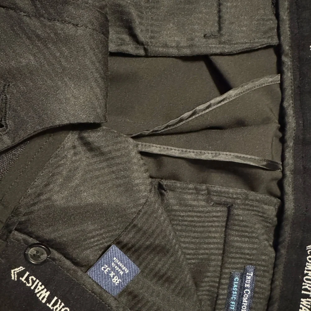 Croft & Barrow Black Pinstripe Pants - Picture 3 of 3